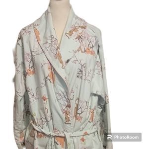 Cozy Cotton Flannel Robe Cat from The Cats Pajamas Women's Size M/L